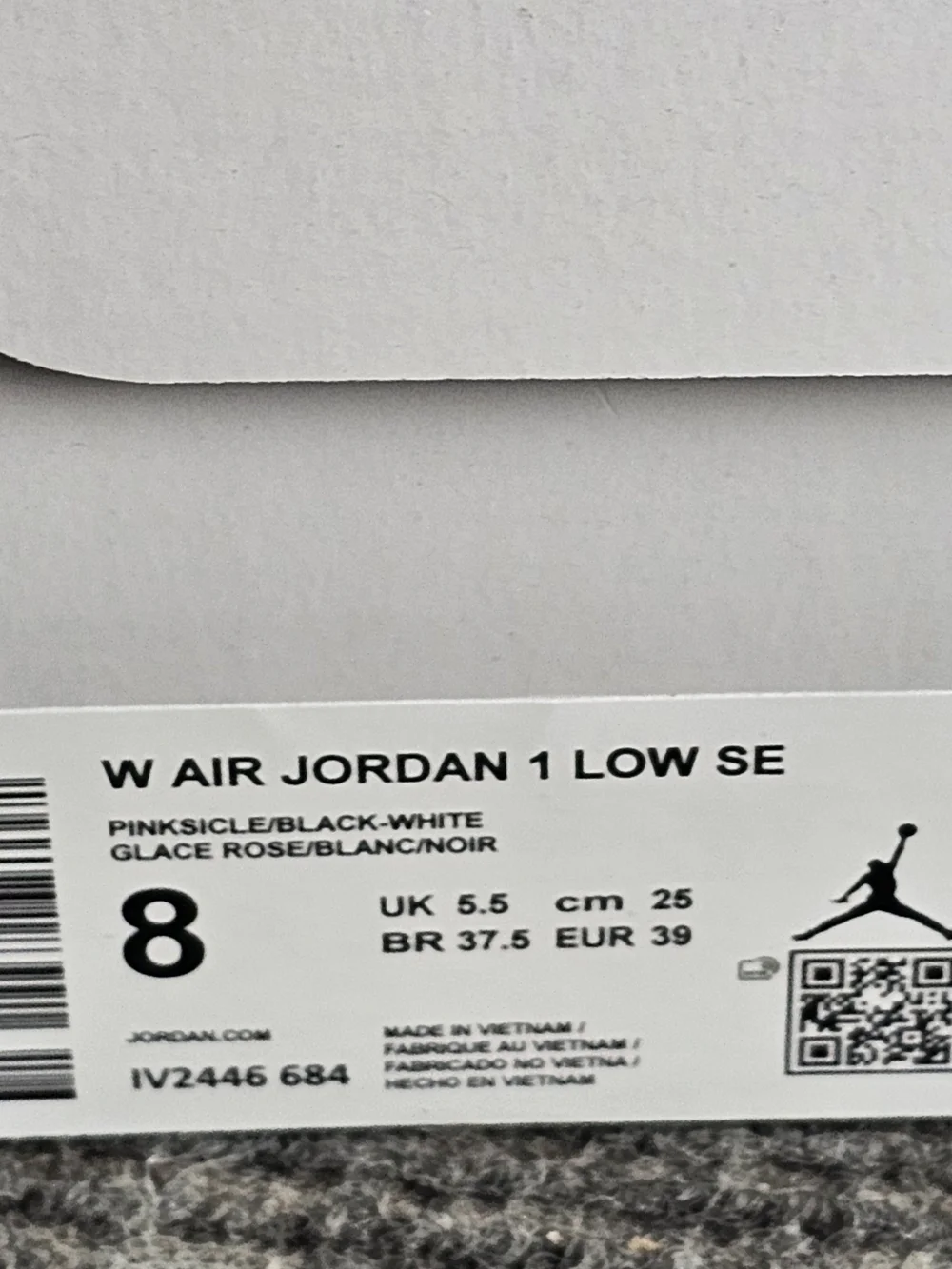 Air Jordan 1 Low SE Women's Pink Black White Sneakers